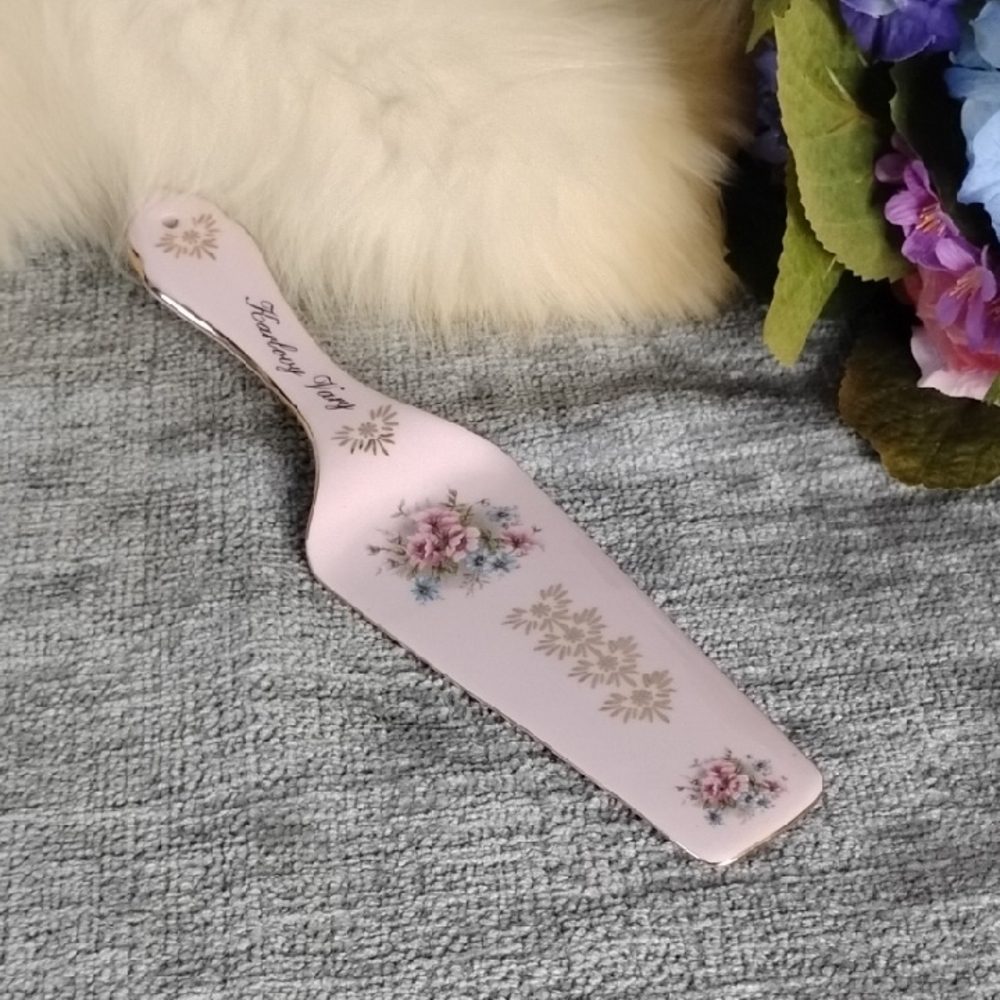 Karlovy Vary Floral Ceramic Pink Cake Server